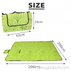 (79x79)Water Resistant Foldable Picnic Blanket Mat Camping Beach Pad(Yellow Flower) 568874287